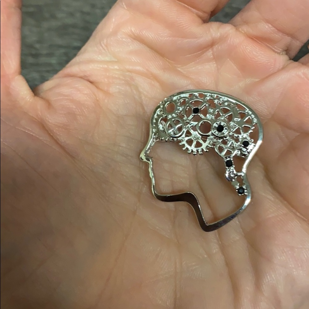 Brain science pin jewelry